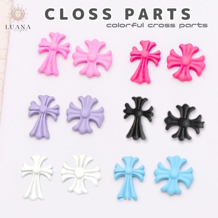 楽天市場】ポイント10倍ネイルパーツ 十字架 2個入り クロス カラフル