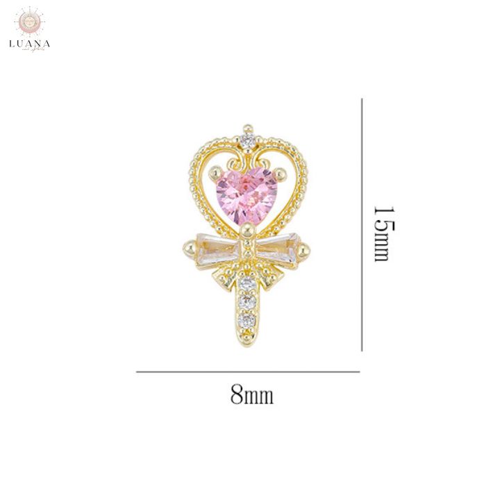 楽天市場】ポイント10倍ネイルパーツ ハート ステッキ 2個 キラキラ