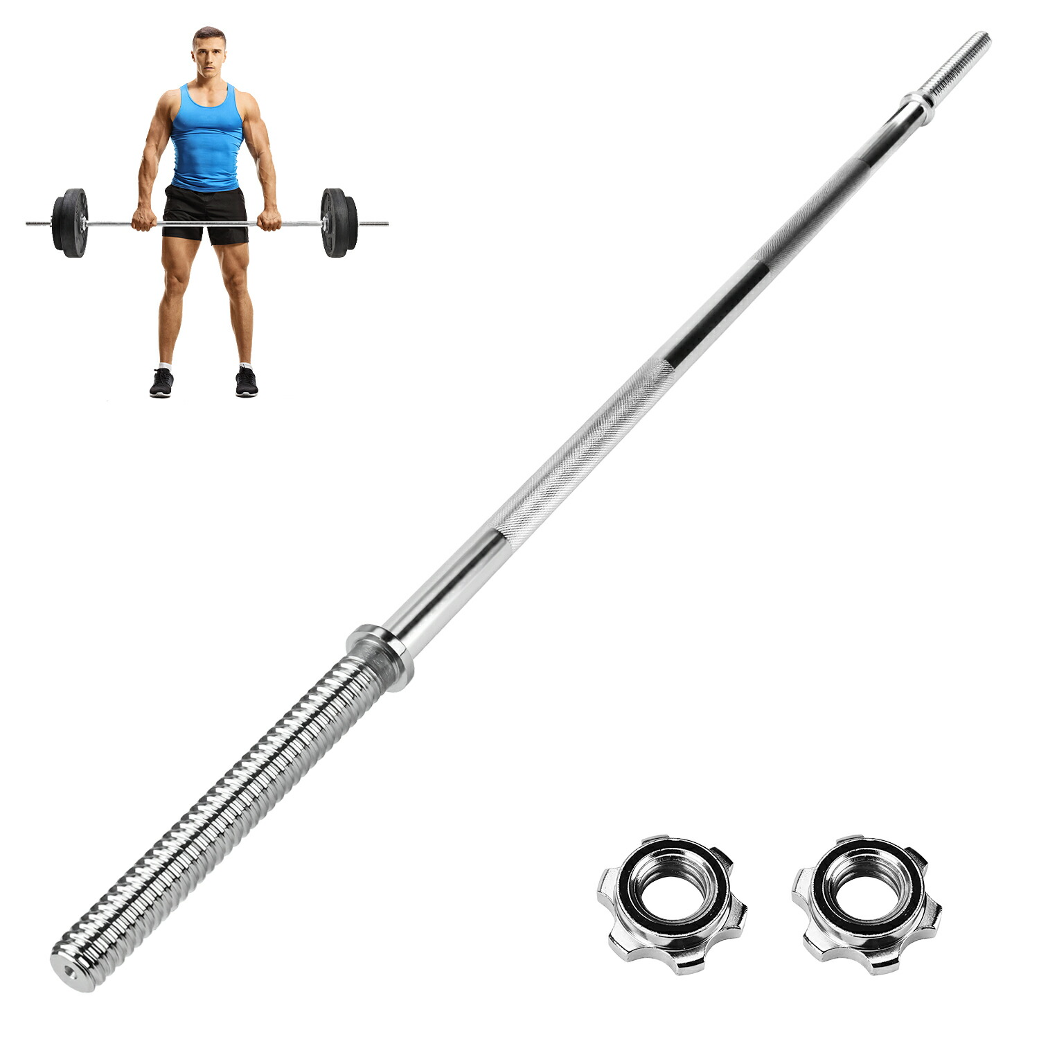 楽天市場】即納！バーベルシャフト 180cm 直径28mm ストレートバー