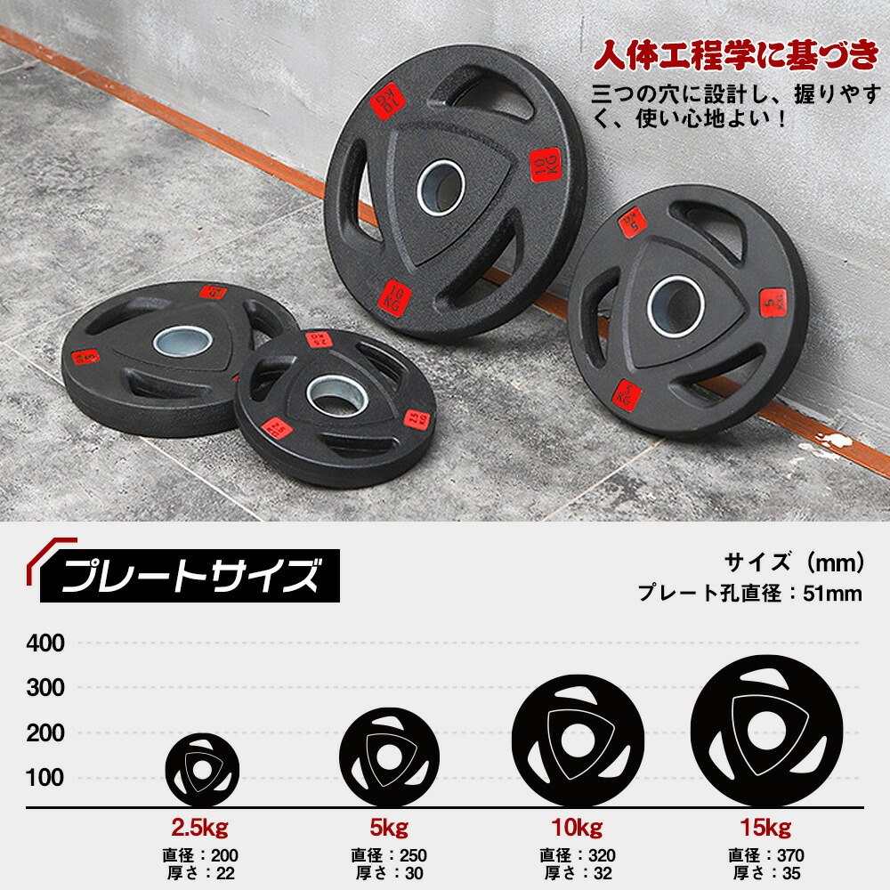 楽天市場】【総重量60KG バーベルセット】アイアンプレート+