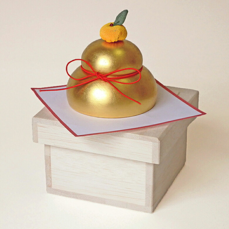 楽天市場】金箔の鏡餅 木製 鏡餅 天然木 金箔 ぬりもの静寛 jokan 守田