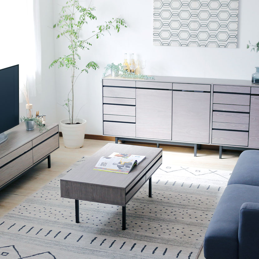 楽天市場】木製脚タイプ 引き出し付き センターテーブル リビング