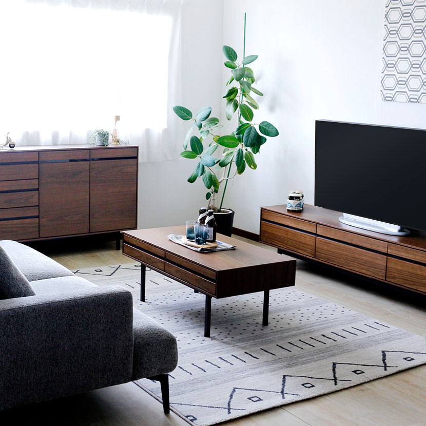 楽天市場】木製脚タイプ 引き出し付き センターテーブル リビング