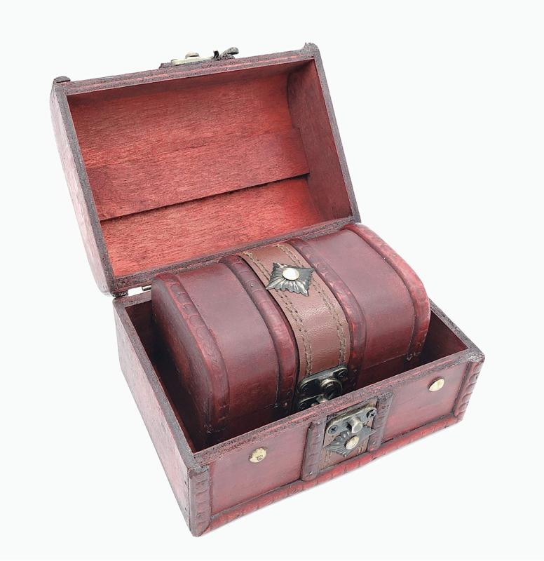 楽天市場】 アンティーク調 宝箱 木製ボックス ケース 木箱 海賊宝箱