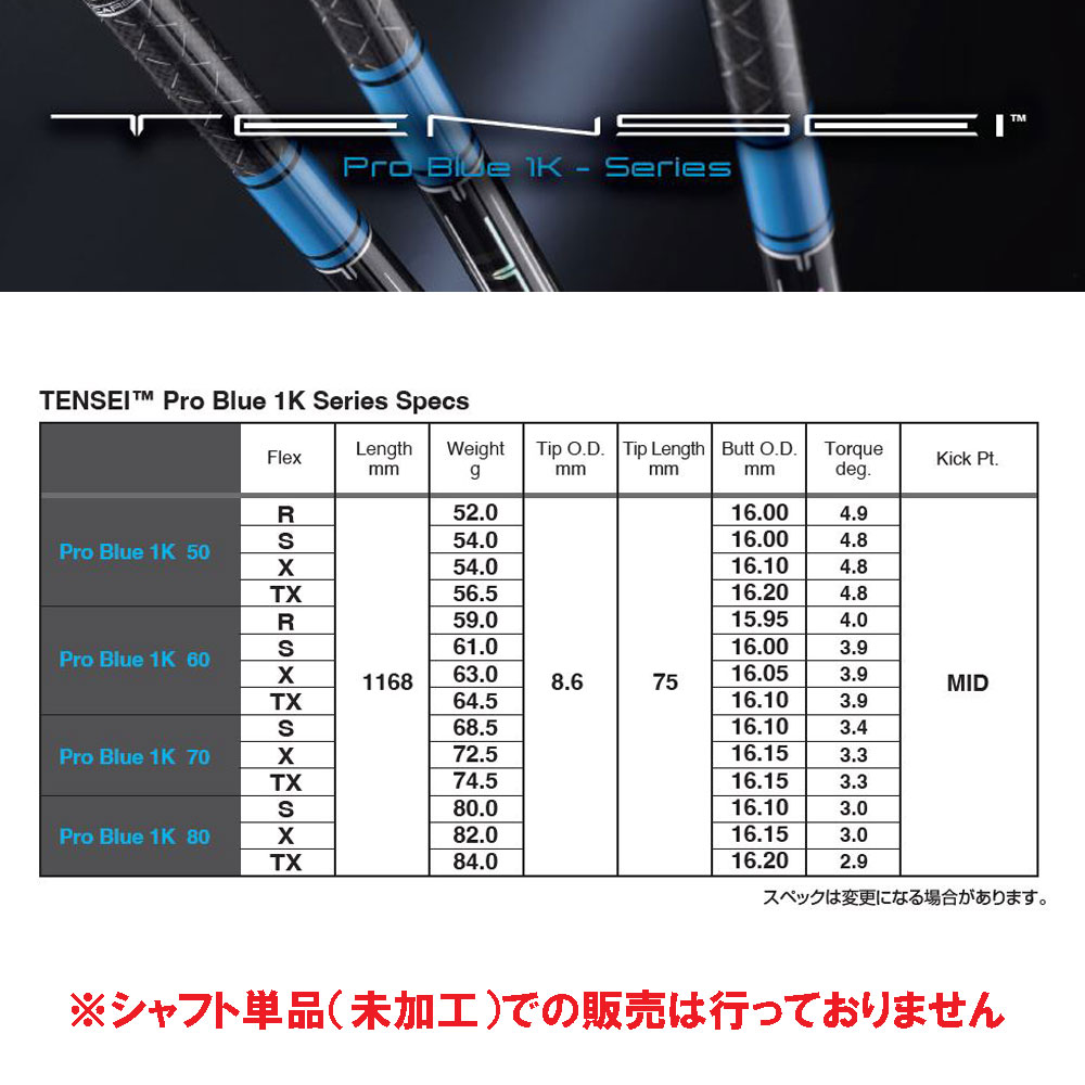 楽天市場】三菱ケミカル テンセイ プロ ブルー 1K キャロウェイ用