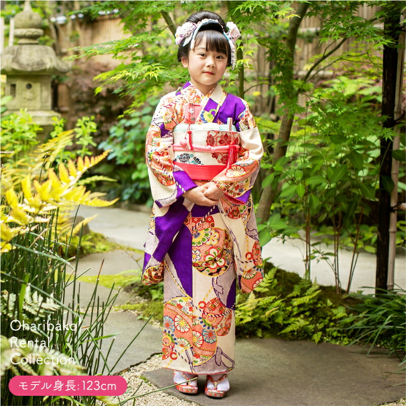 楽天市場】七五三 着物 レンタル 7歳 フルセット アンティーク 正絹