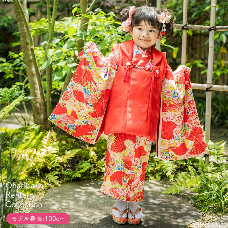 NA140アンティーク子供着物七五三正絹着丈96センチ裄丈46センチ綺麗