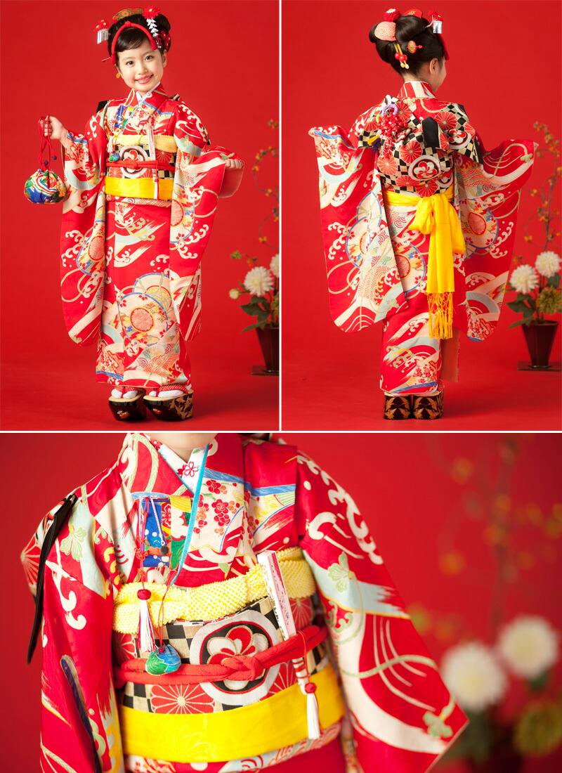 楽天市場】七五三 着物 レンタル 7歳 フルセット アンティーク 正絹