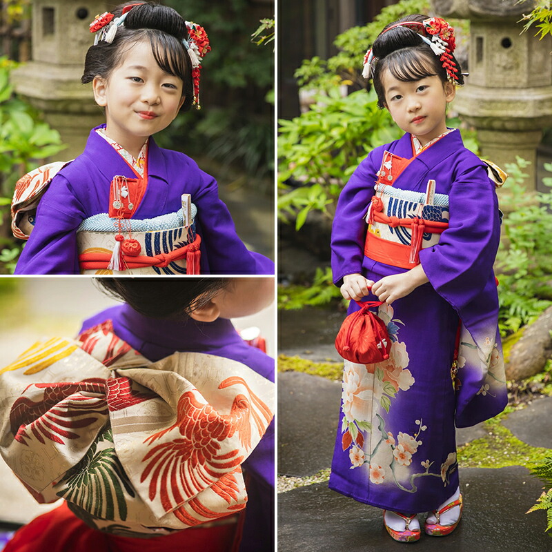 楽天市場】七五三 着物 レンタル 7歳 フルセット アンティーク 正絹
