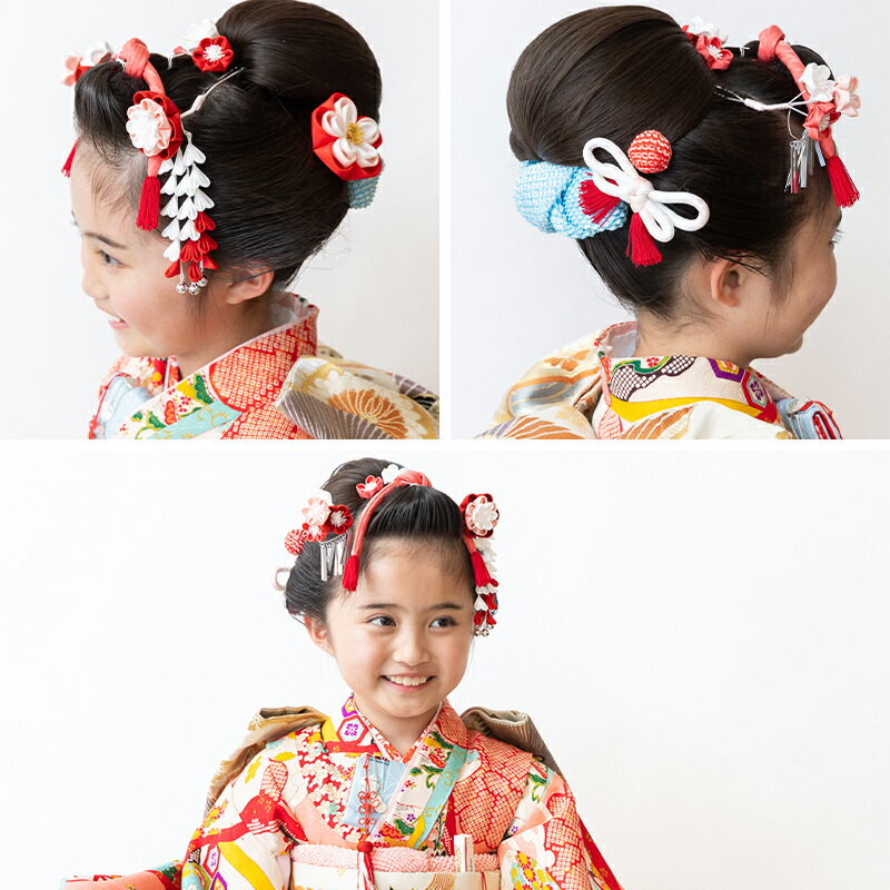 楽天市場】七五三 髪飾り八重梅簪（かんざし）両飾りセット【七歳用