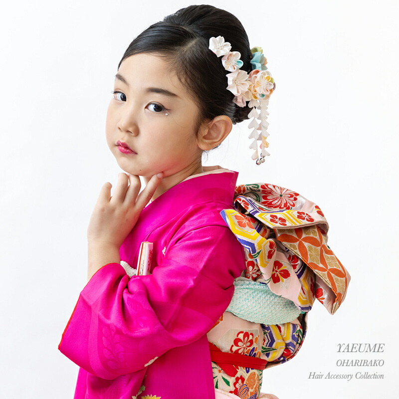 楽天市場】七五三 髪飾り八重梅簪（かんざし）両飾りセット【七歳用