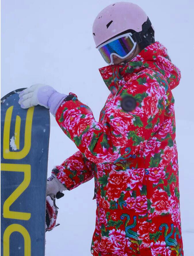 楽天市場】【新作セール】男女兼用 スキーウェア 暖かい 花柄 スノボー