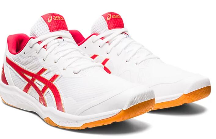 asics バレーボールシューズ TVR143 ホワイト/レッド24cm 楽天市場