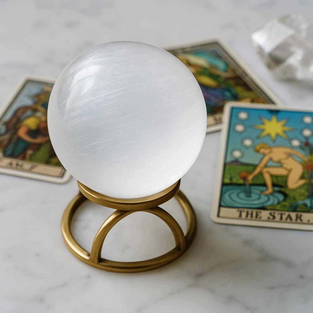 楽天市場】[10%offクーポン] セレナイト 70mm 80mm 丸玉 スフィア