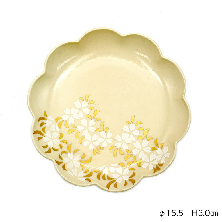 楽天市場】金彩白盛桜絵 花型五寸皿 : TABLE ＆ STYLE