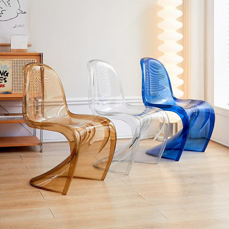 楽天市場】ダイニングチェア 透明チェア デザイナーズチェア S字型の