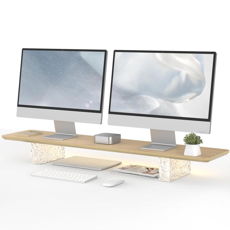 楽天市場】Fenge モニター台 卓上 デスクシェルフ モニタースタンド 机