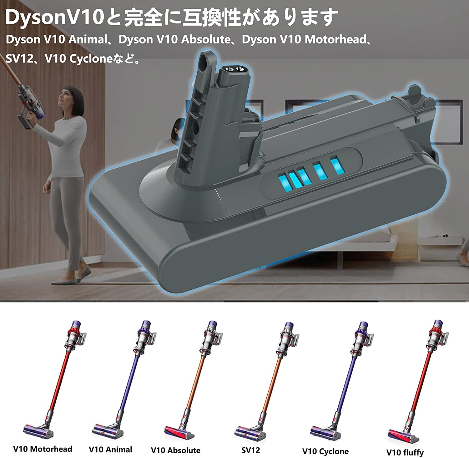 楽天市場】ダイソン V10 SV12 dyson バッテリー V10 SV12 互換品