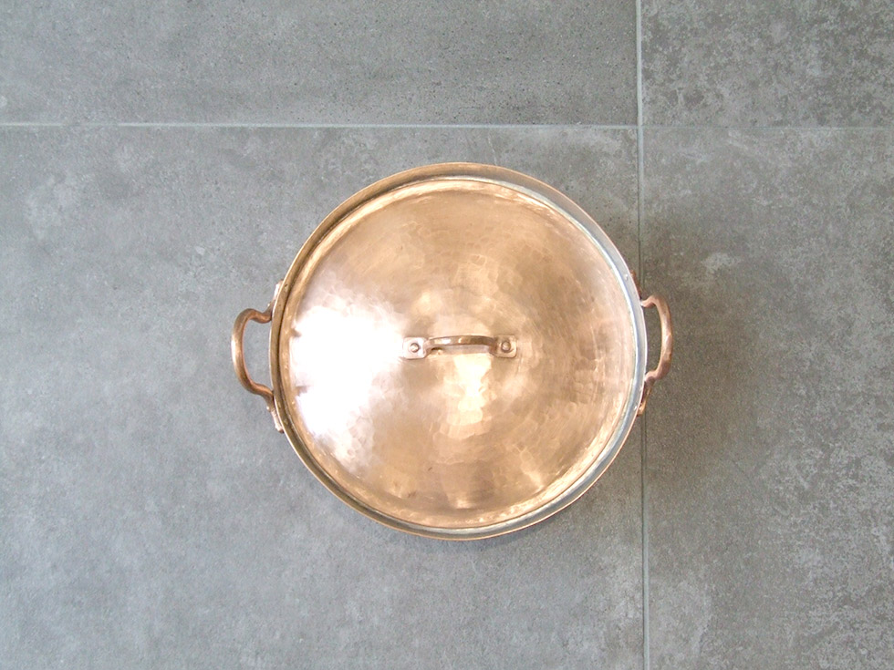 楽天市場】京都 北村一男さんの鎚起銅器 段付鍋8寸浅型 銅鍋 大サイズ