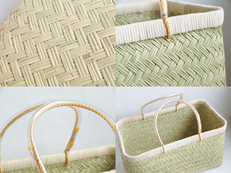 楽天市場】岩手県鳥越地区の竹細工スズ竹(篠竹)市場かご 尺五(W46cm