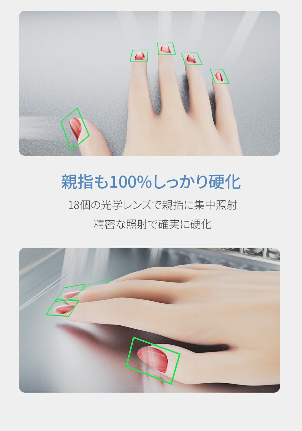 楽天市場】【ONAIL】AIネイルライト ジェルライト UV/LED 可視化AI識別
