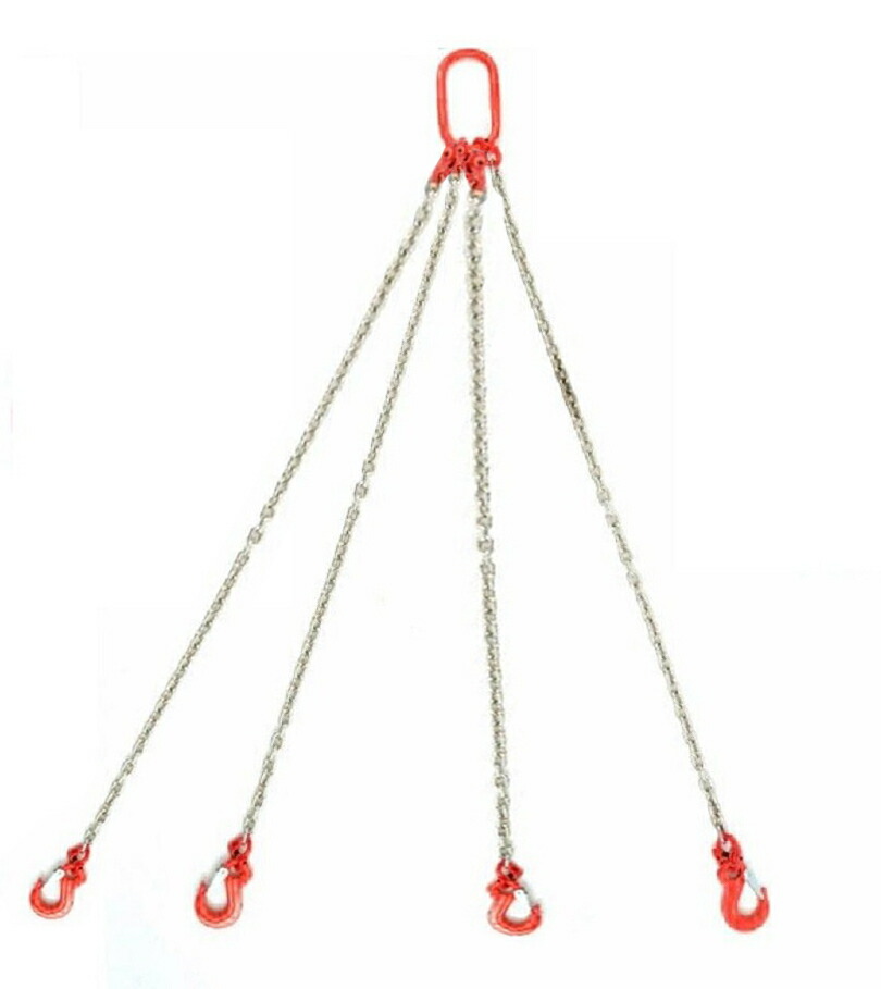 楽天市場】フック付き 4本吊り チェーンスリング2．2t！！チェーン