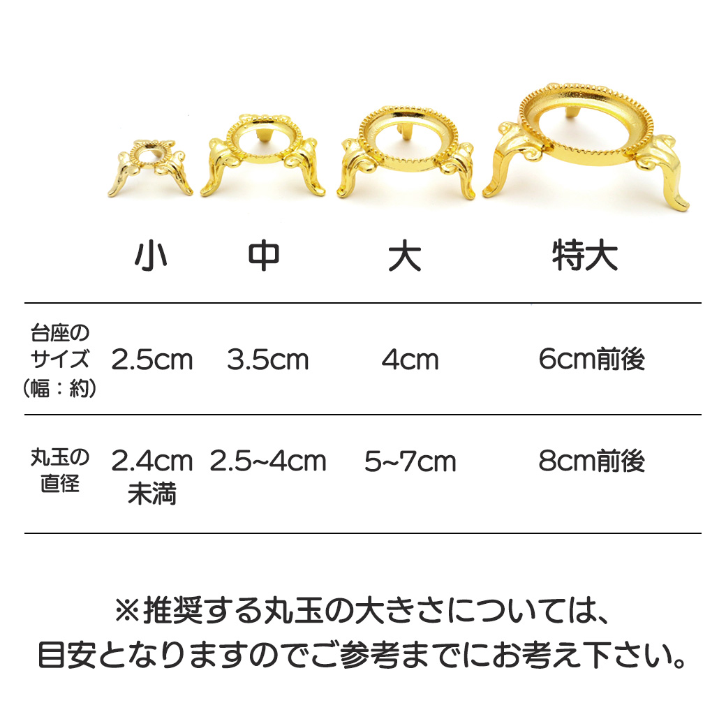 楽天市場】台座 天然石 パワーストーンなどの丸玉用 金色 4種類