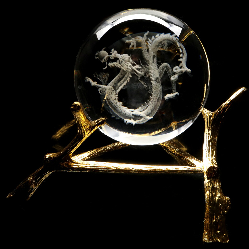 楽天市場】龍 クリスタル ガラス ボール 約95mm 龍神 ドラゴン 干支 辰