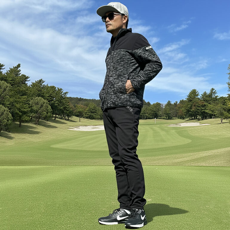 楽天市場】ゴルフウェア メンズ 冬 秋 長袖 裏フリース 秋冬 冬用