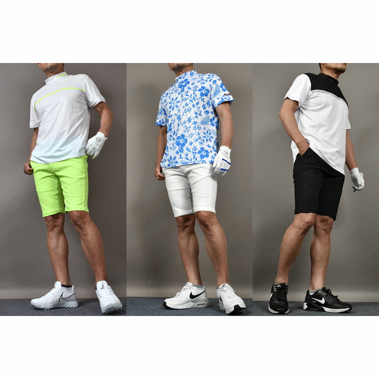 楽天市場】ゴルフウェア メンズ ハーフパンツ ホワイト ショートパンツ