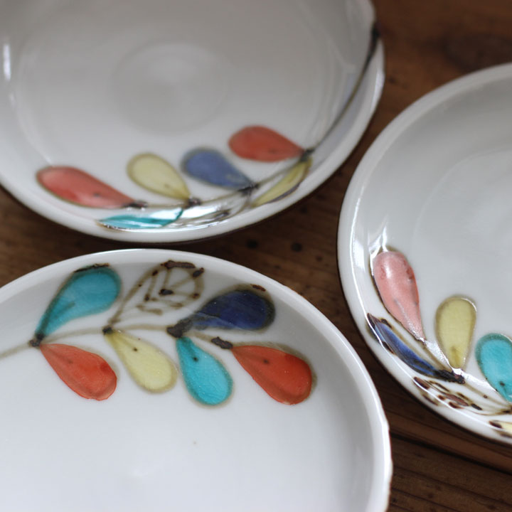 楽天市場】九谷青窯 高祥吾 色絵遊び葉3寸皿 │豆皿 せいよう