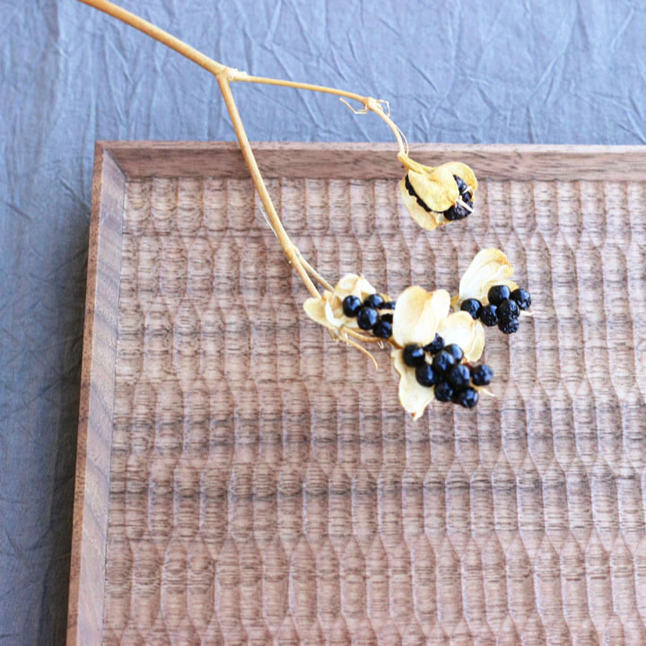 楽天市場】木工房玄 高塚和則 一人膳 長角 ウォールナット 木立