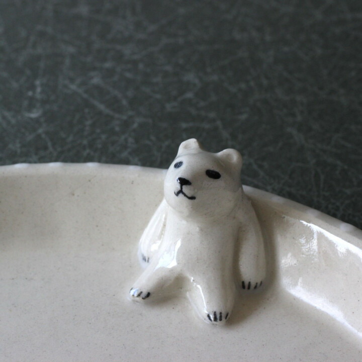 楽天市場】ま工房 牧田亮 パン皿 シロクマ│パン皿 皿 お皿 中皿