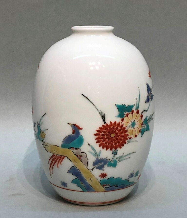 楽天市場】酒井田柿右衛門（十三代） 「錦 菊鳥文 花瓶」 共箱 : 小野画廊