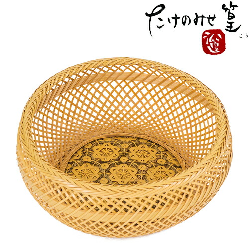 楽天市場】【受注生産】竹かご 竹細工 花六つ目編み 鉄鉢(中) 山下工芸