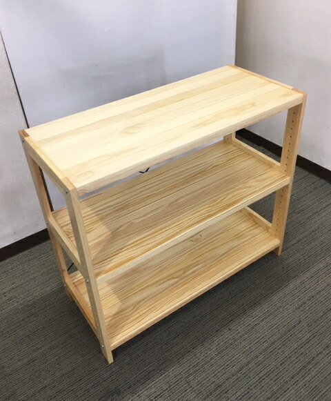 楽天市場】木製ラック 3段 オープンラック 収納棚【中古】 : オフィス