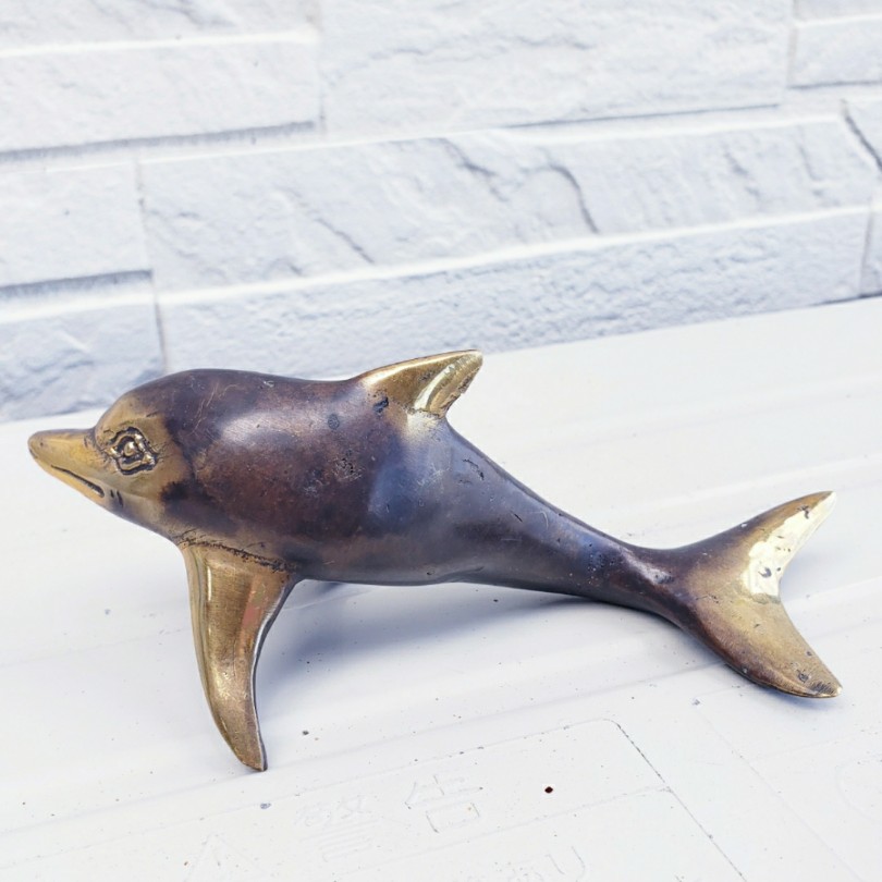 楽天市場】10002325 イルカ ドルフィン 真鍮 ブロンズ 銅像