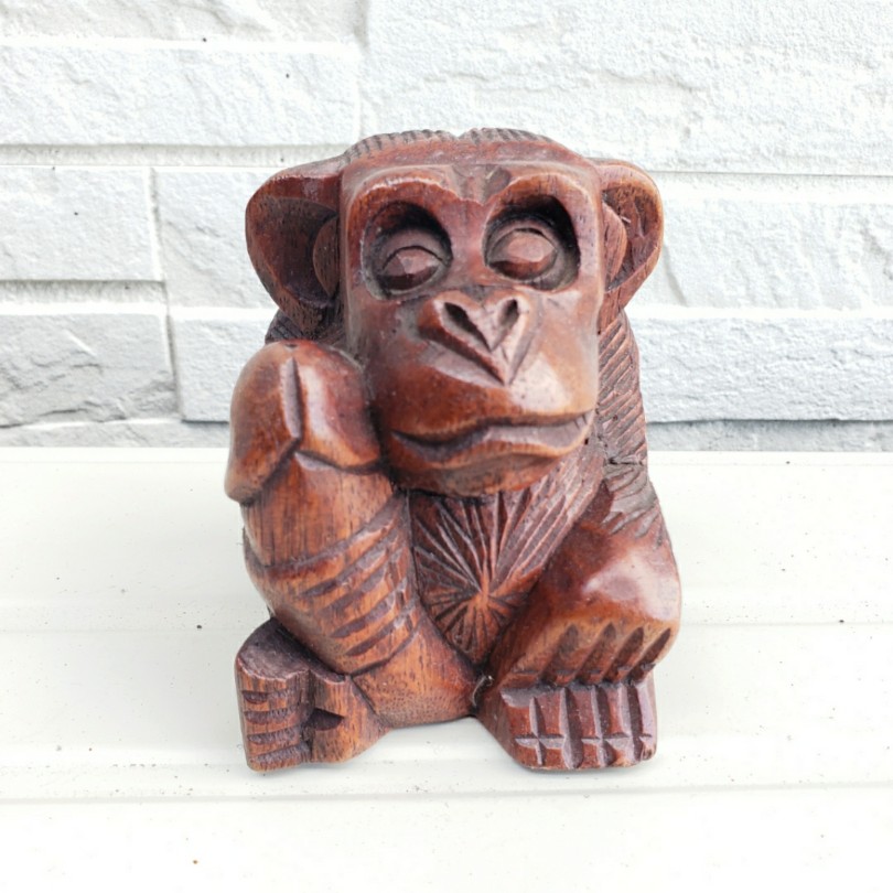 楽天市場】猿 サル 木彫りの猿 バリ雑貨 ウッドオブジェ アジアン雑貨