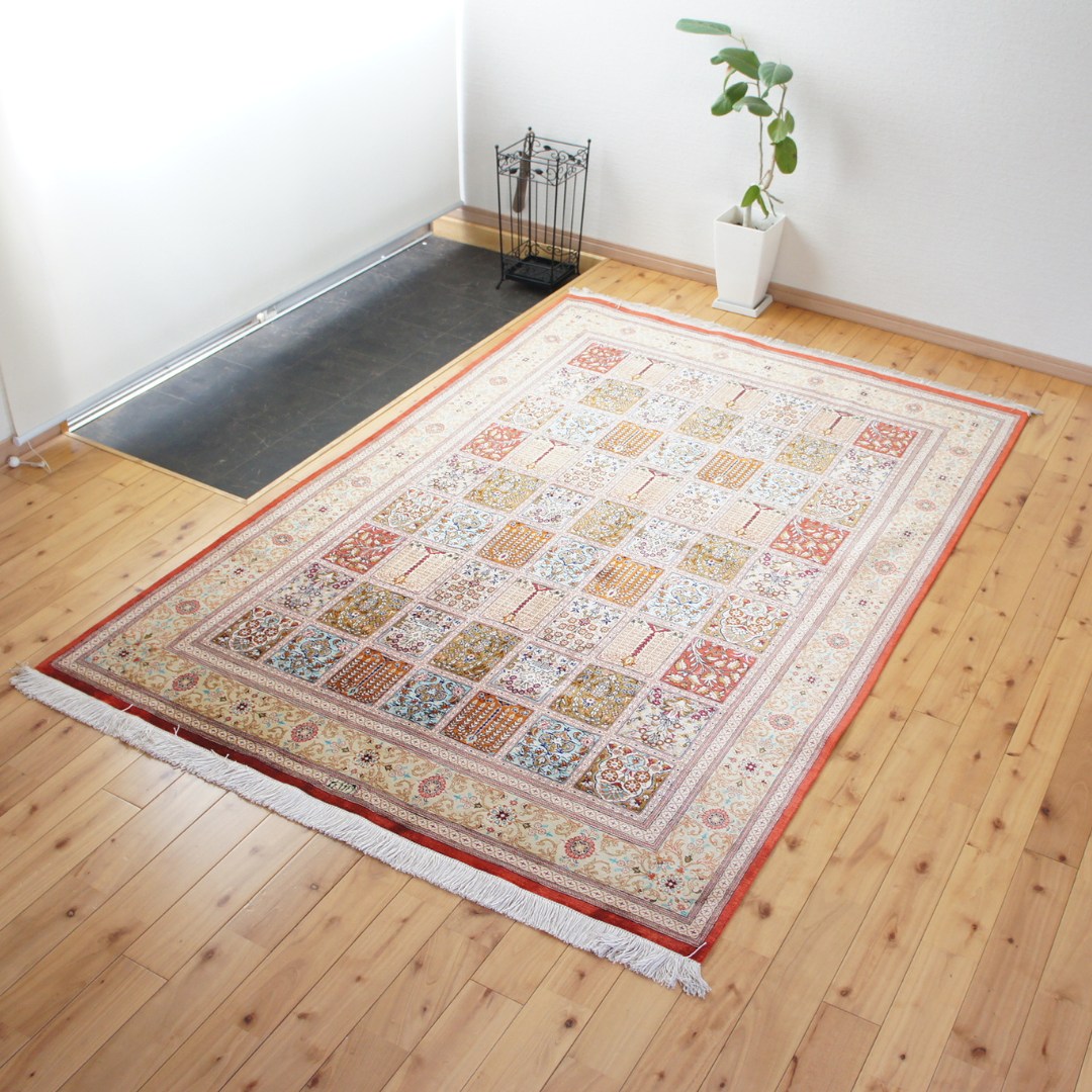 楽天市場】ペルシャ絨毯 【本物イラン産】 クム バーバイ工房 シルク