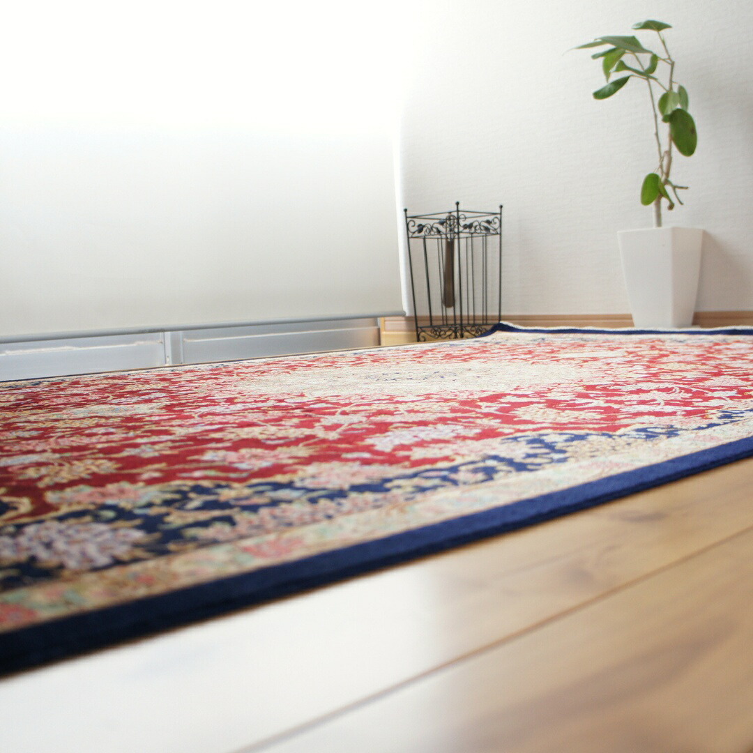 楽天市場】ペルシャ絨毯 【本物イラン産】 クム シルク マルージ工房