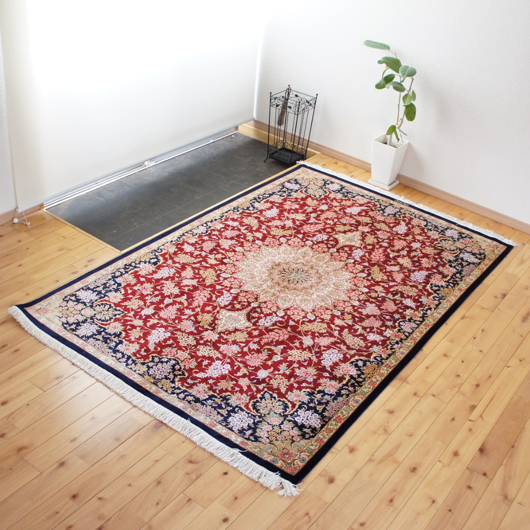 楽天市場】ペルシャ絨毯 【本物イラン産】 クム シルク マルージ工房