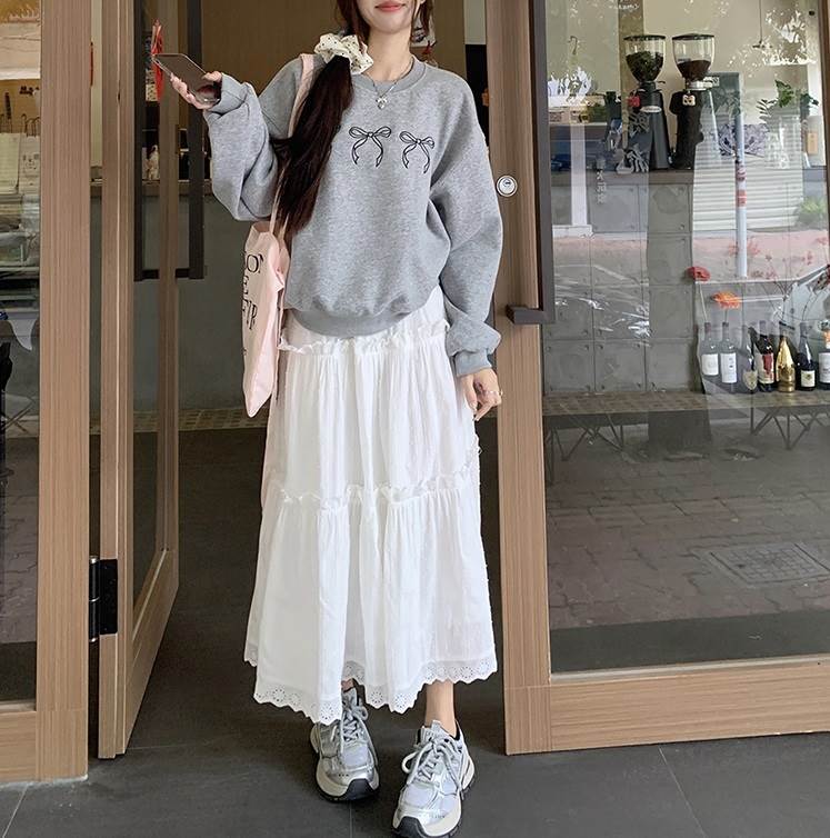 楽天市場】セットアップ トレーナー レーススカート 2点セット 上下