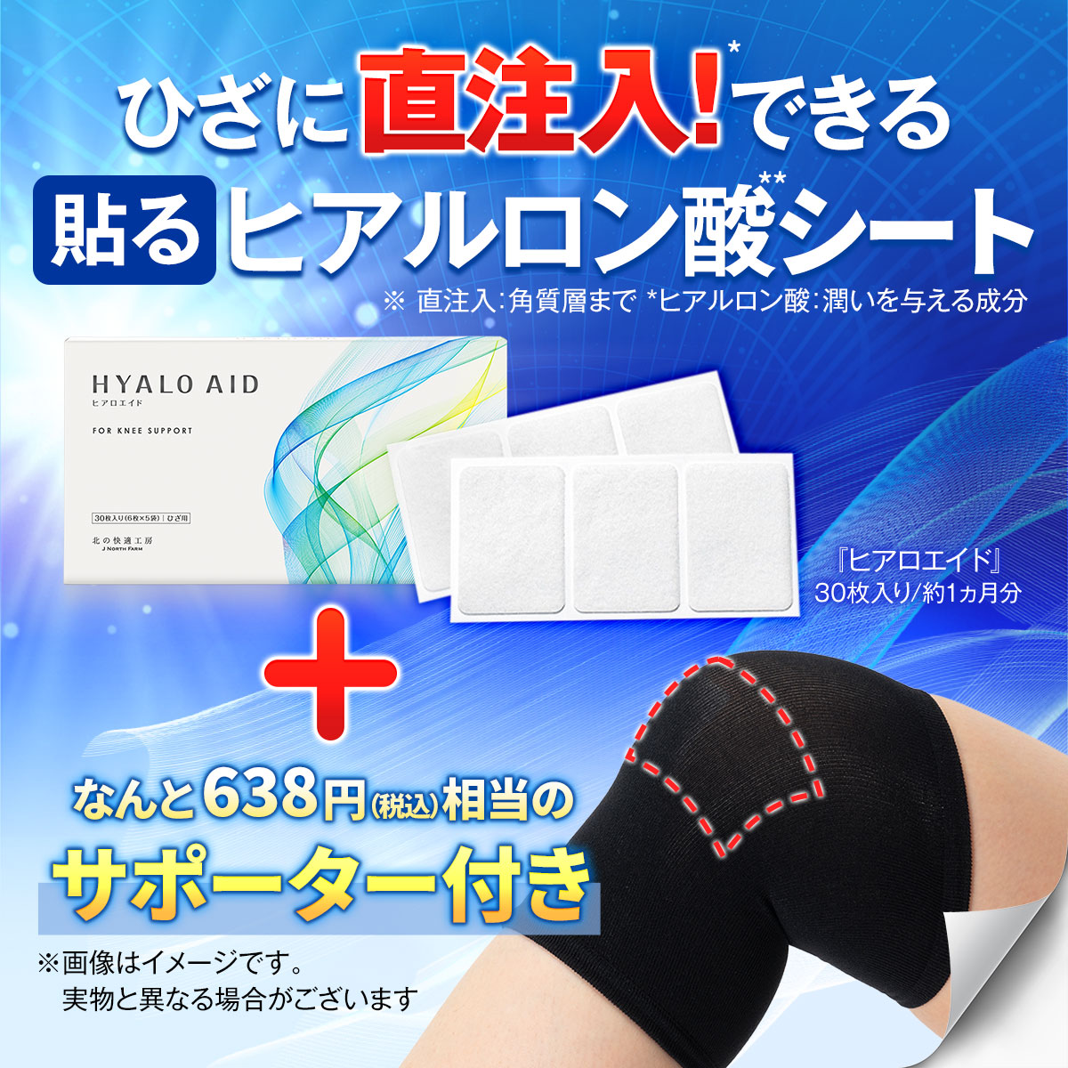 楽天市場】【10%OFFクーポン配布中】膝に貼るヒアルロン酸