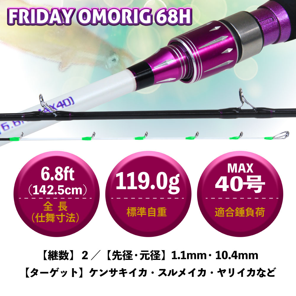 楽天市場】Friday(フライデー) オモリグ フルセット 68H (ikametal-008