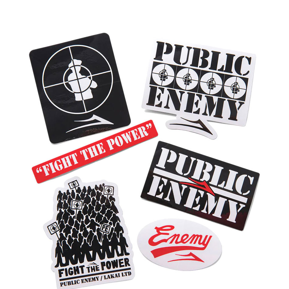 Supreme Public Enemy ブラック3点 Pins Sticker Supreme Public Enemy