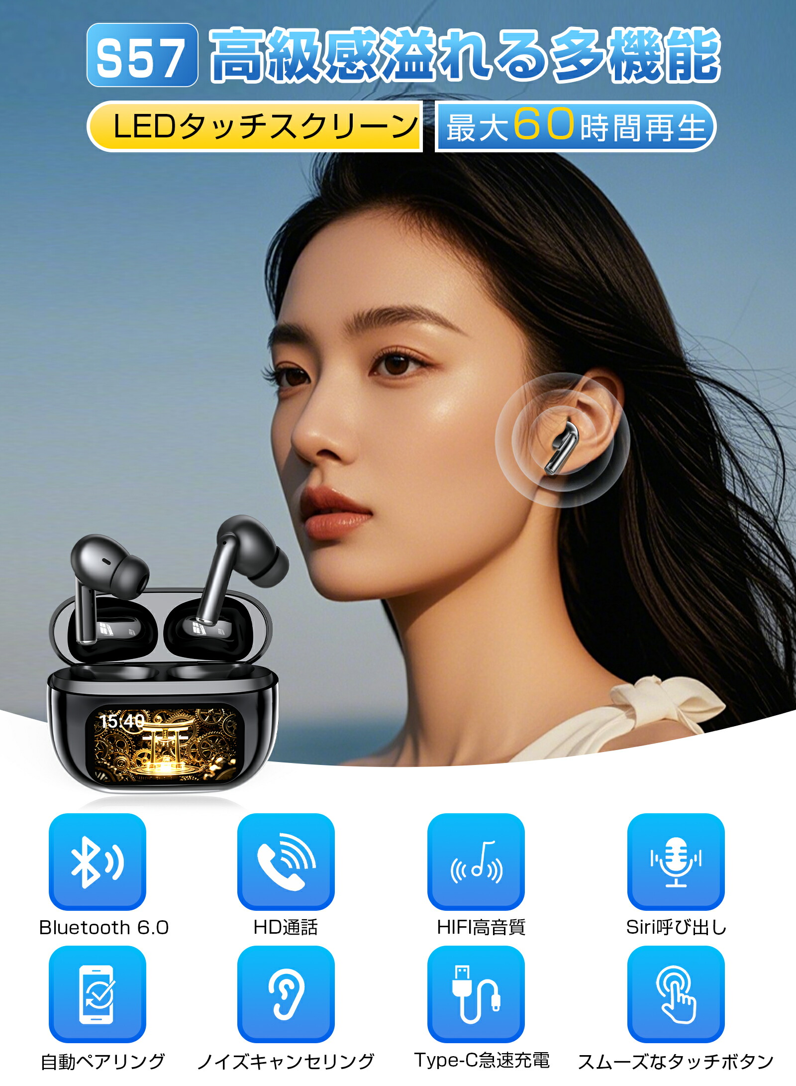 楽天市場】＼P5倍 スーパーSALE／ワイヤレスイヤホン Bluetooth