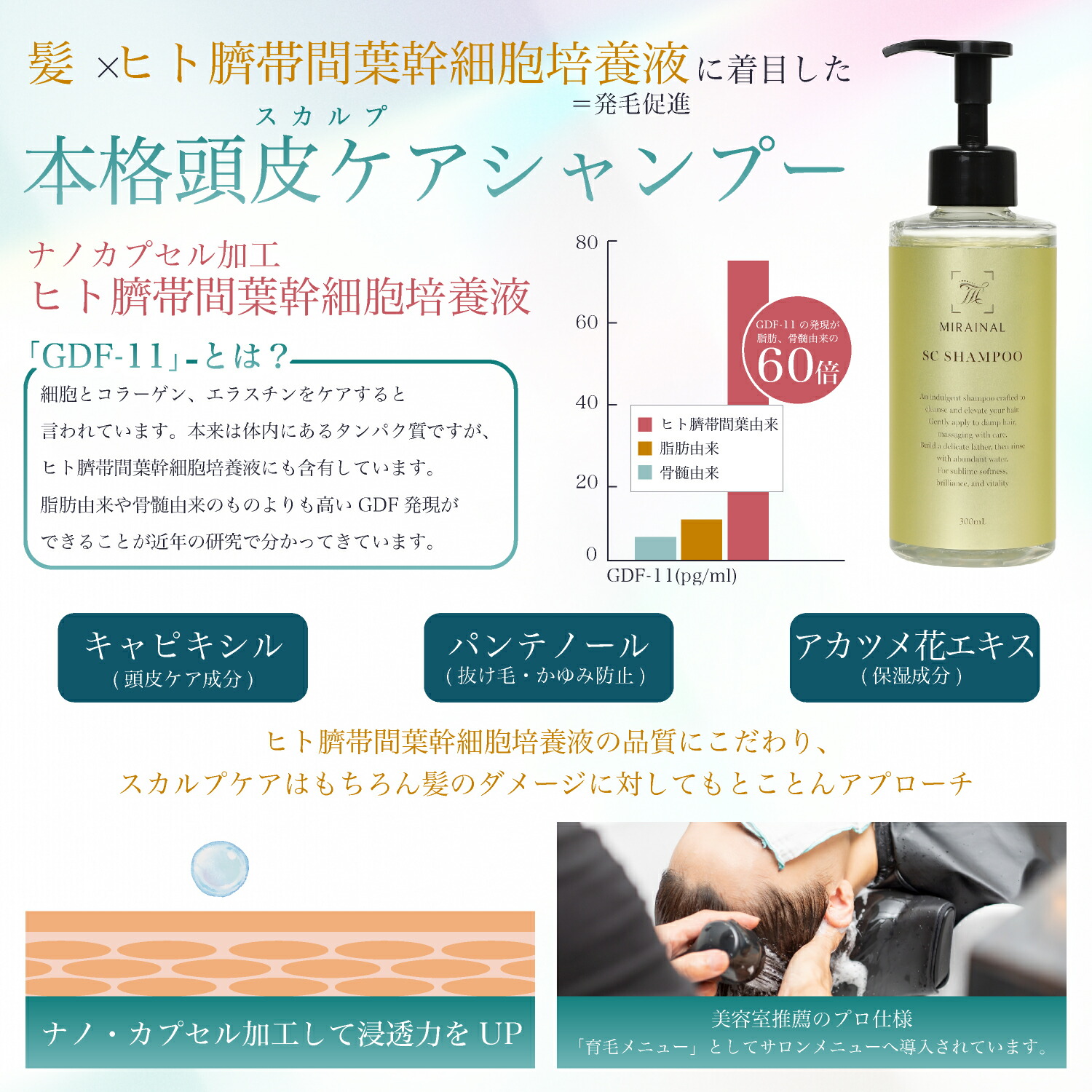 楽天市場】ミライナル SC シャンプー スカルプシャンプー 男女兼用