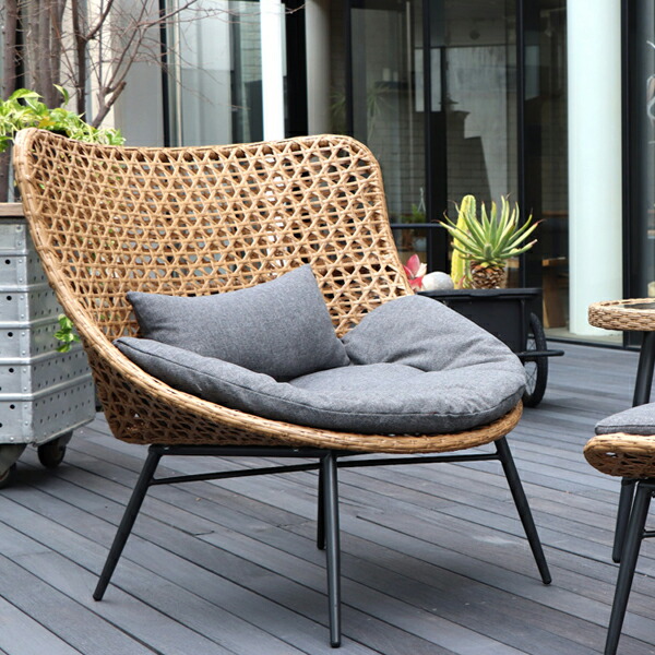 楽天市場】パーソナルチェア オットマン付 組立式 ラタン おしゃれ