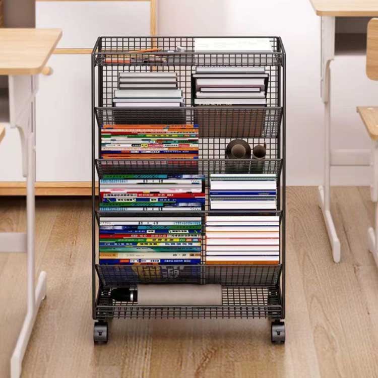 楽天市場】キャスター 本棚 棚 移動 ブックスタンド 本立て 小物収納