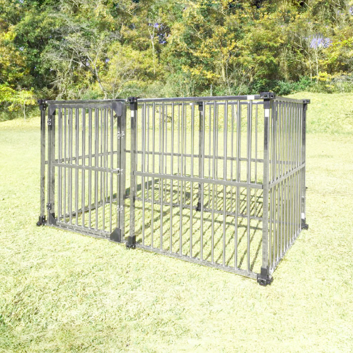 楽天市場】犬小屋 屋外 大型犬 中型犬 ステンレス製 【0.5坪タイプ屋外